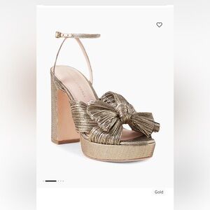 Natalia Dark Gold Platform Bow Heel loeffler randall